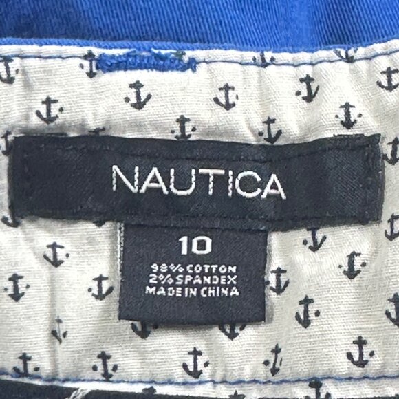 Nautica Womens Classic Fit Royal Blue Cotton Blend Shorts Size 10 Beachy Summer - Picture 5 of 10